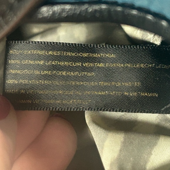 AIMEE KESTENBERG Blue Nubuck & Black Leather High Riser Hobo Medium Shoulder Bag - Picture 9 of 9